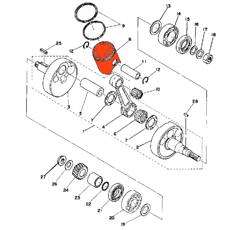 Moteur - Piston - (0.00) - 443-11631-03-96 - DT175