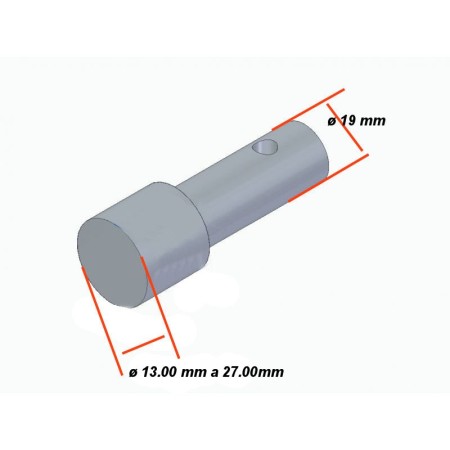 Bequille - roue avant - JMP - Adaptateur de fourche - ø 13-15-16.5-17-18-19-20-21-24-27 mm