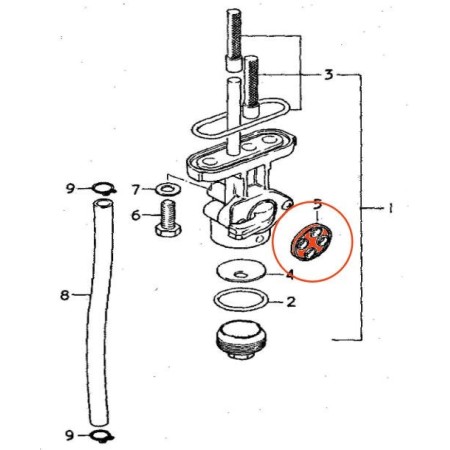 Service Moto Pieces|Robinet - joint de robinet - 44341-28071 - GT185|04 - robinet|9,90 €