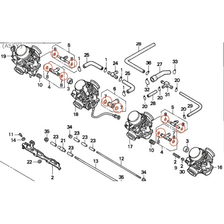 Service Moto Pieces|Carburateur - Kit de Joint de liaison - CBR900 RR - |Kit carbu|28,82 €