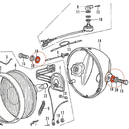 Service Moto Pieces|Rondelle - plate (x10) - DIN125 - zingué - ø 10.50 x20.00 - ep. 2.00 mm|Rondelle Cuivre|3,00 €