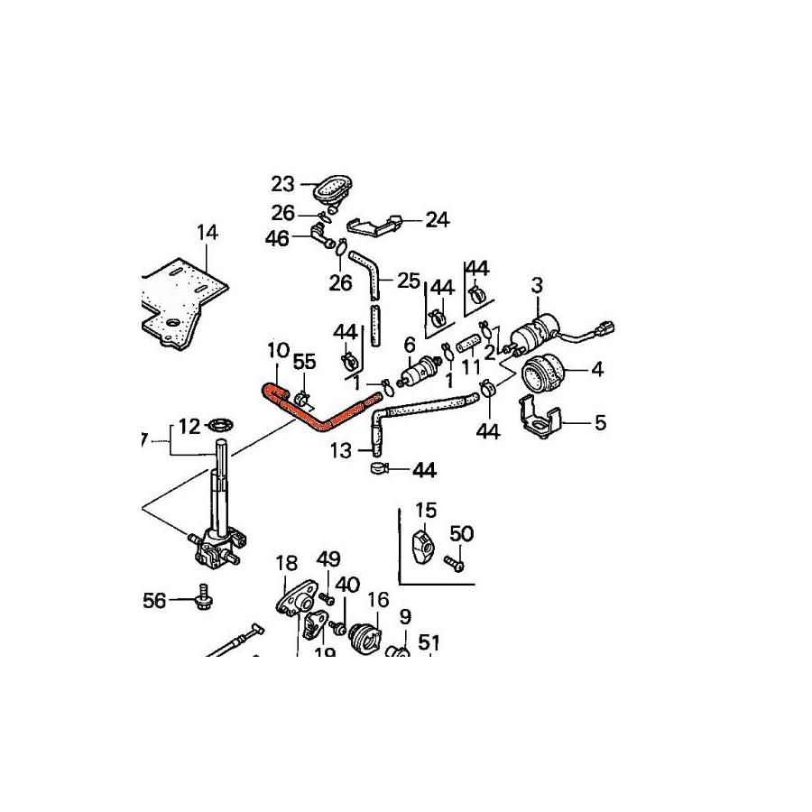 Service Moto Pieces|Durite - Essence - ø 5.00 x8.00mm - 1m|Durite Essence|4,50 €