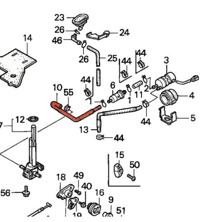 Service Moto Pieces|Carburateur - Tuyau de filtre a essence - VFR750|Durite Essence|14,60 €