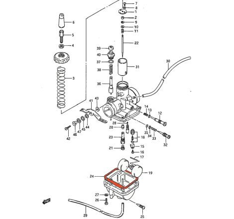 Carburateur - Joint de Cuve - DR125S - (SF43A)