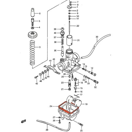 Carburateur - Joint de Cuve - DR125S - (SF43A)