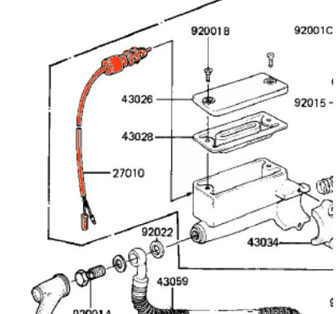 Service Moto Pieces|Frein - Maitre cylindre Avant - 4 vis - Membrane - diaphragme de reservoir de bocal|Maitre cylindre Avant|15,20 €