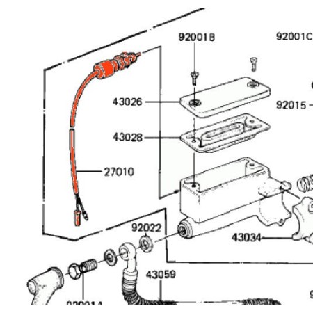 Service Moto Pieces|Frein - Maitre cylindre - Avant - Contacteur - 27010-1028|Maitre cylindre Avant|59,90 €