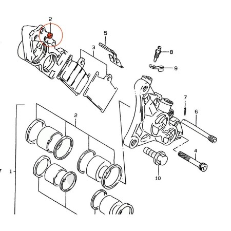 Service Moto Pieces|Frein - Etrier - Vis de fixation - M10x30 mm - 01550-10303|1989 - FZR750 R - OW01 - (3PJ)|5,30 €