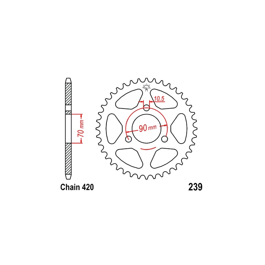 Transmission - Couronne - JTR - 239 - 420/47 dents