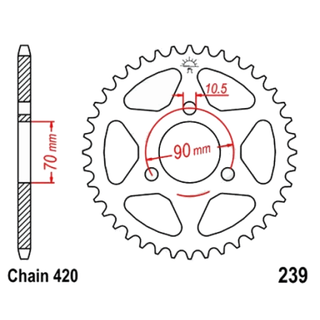 Transmission - Couronne - JTR - 239 - 420/47 dents