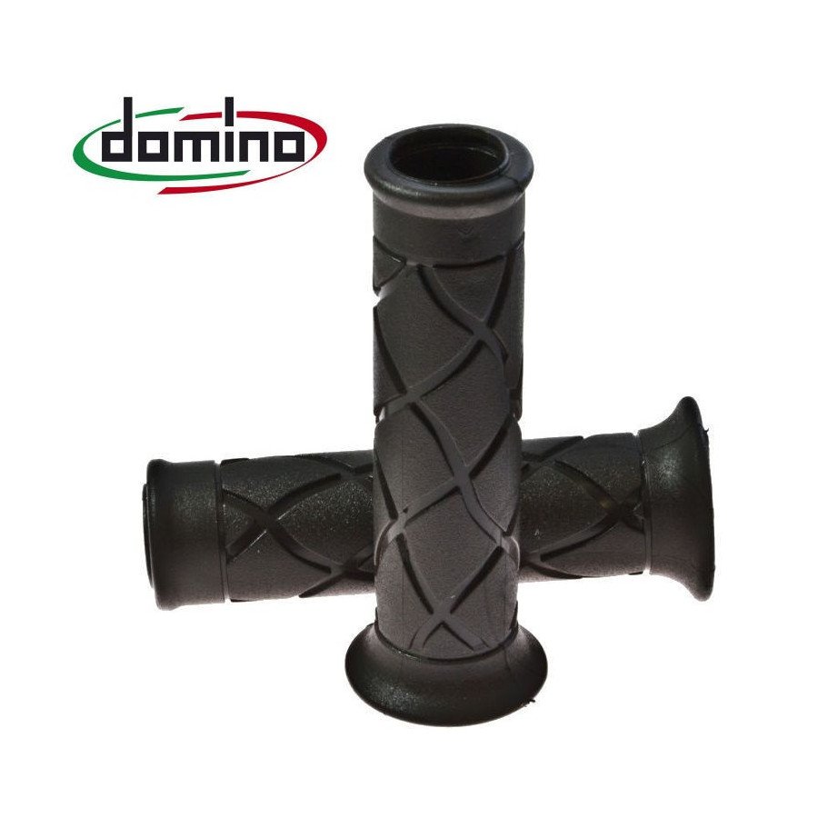 Poignee caoutchouc - Domino - noire - ø 22 - lg 120 mm