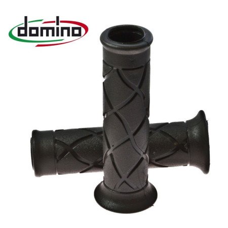 Poignee caoutchouc - Domino - noire - ø 22 - lg 120 mm