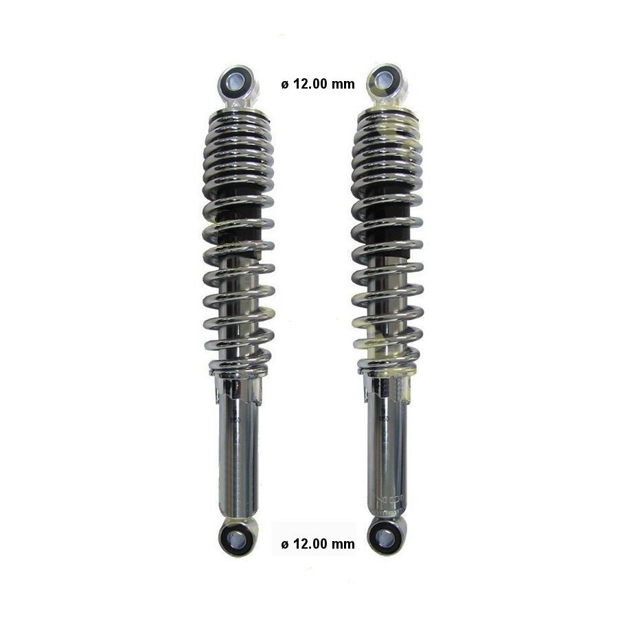 Service Moto Pieces|Amortisseur - 350mm - Chrome  - Oeillet/Oeillet - ø 12mm|Amortisseur|120,00 €