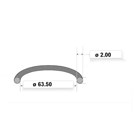 Joint Torique - Carter - filtre a air - .... - ø 63.50 x2.00 mm