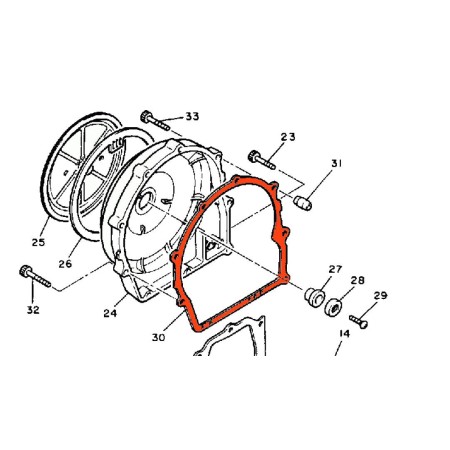 Service Moto Pieces|Embrayage - Joint de carter - 3JP-15462-01 - VMAX1200 - XVZ1200 - XVZ1300|Disque - Garni - Lisse |10,35 €