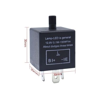 Clignotant - Relai - centrale - 12V - pour clignotant a LED - 3 Poles - reglable