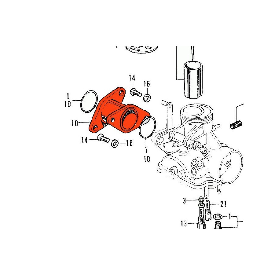 Service Moto Pieces|Moteur - Pipe admission - full power - CBR900 RR (SC44-SC50) - 16210-MCJ-000|Pipe Admission|52,00 €