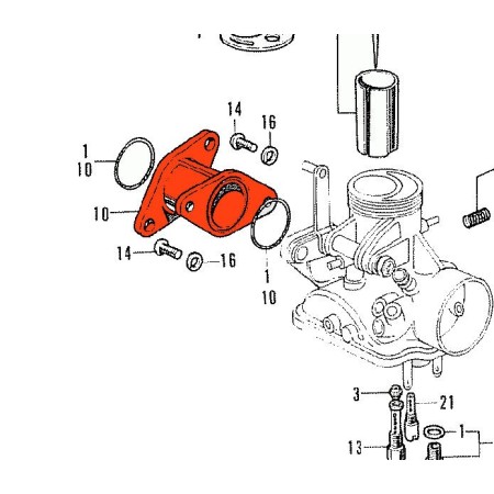 Service Moto Pieces|Pipe Admission - Gauche - CB125K|Pipe Admission|29,90 €