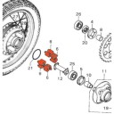 Transmission - Couronne - Silent bloc - amortisseur de couple - (x4) - CB750 Four