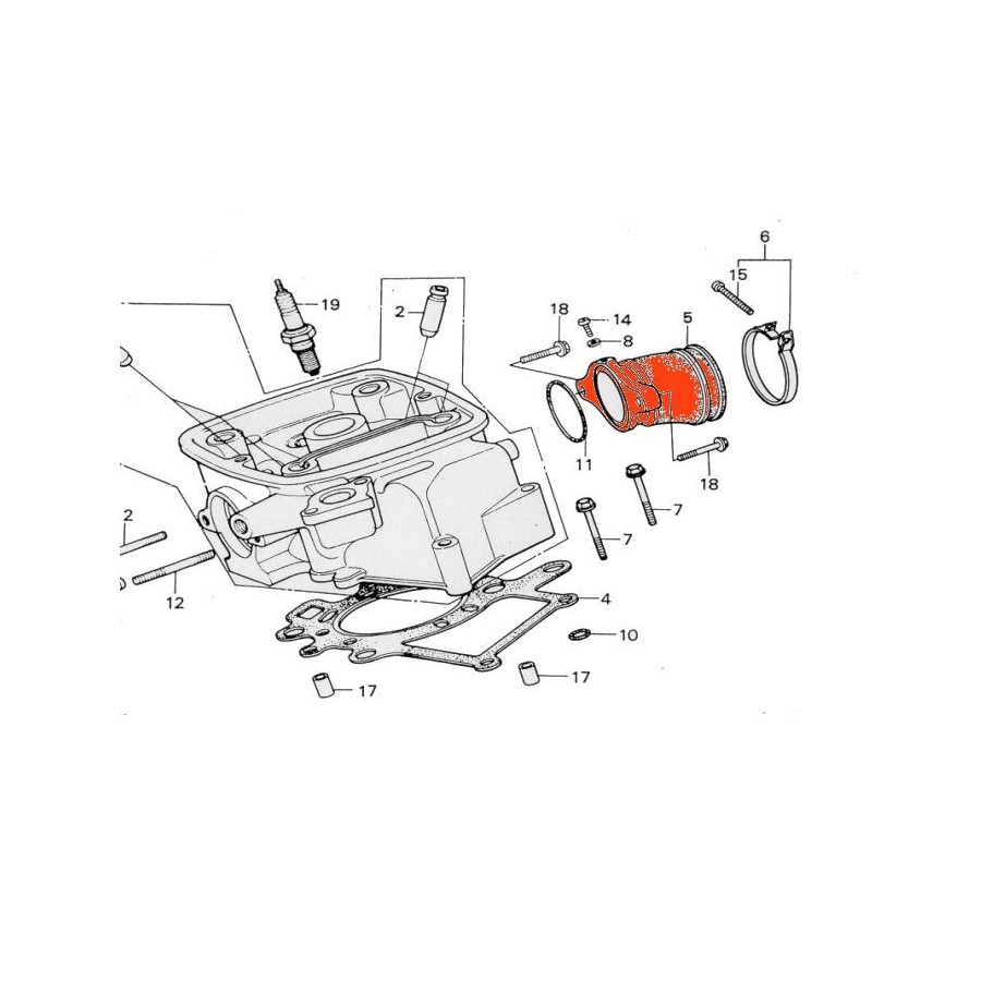 Service Moto Pieces|Pipe d'admission - Joint (x4) - CB650z - CB650b (RC03) - CB650c (RC05)|Pipe Admission|104,00 €