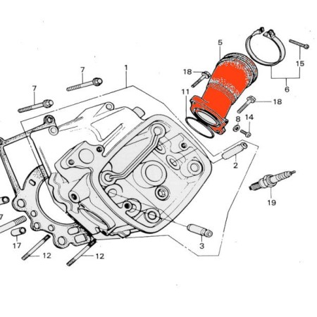 Pipe Admission - Gauche - CX650C - CX650E - GL650