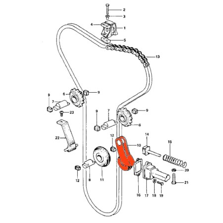 Distribution - Galet de Tension - 12048-001 - KZ900 - KZ1000