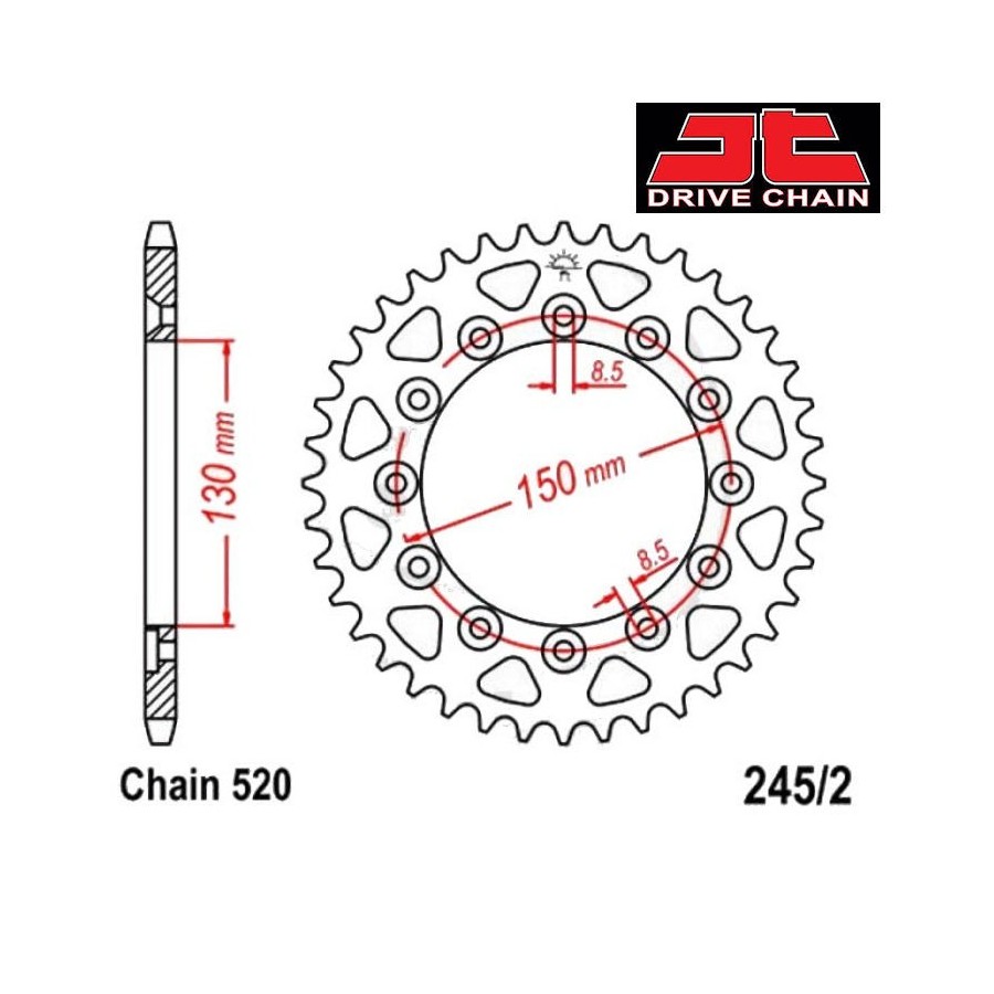 Transmission - Couronne - JTR - 245/2 - 520/38 dents