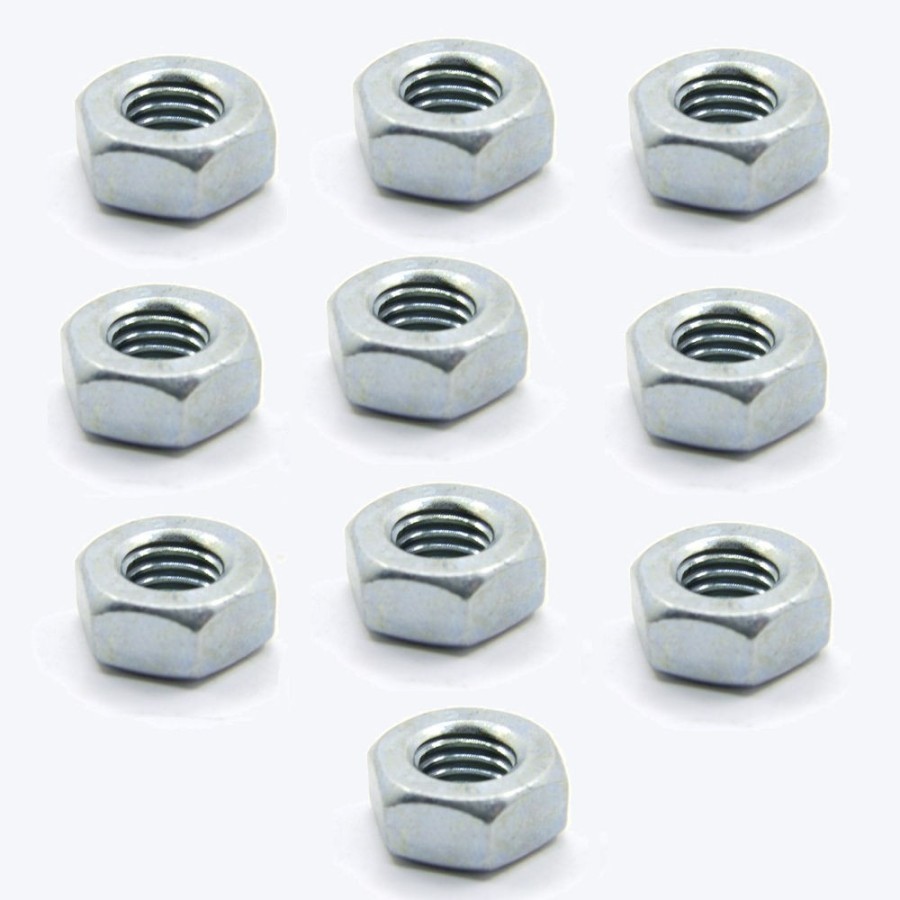 Couronne - Ecrou de Fixation - (x10) - M10 x1.25 - Ecrou Acier 8 - zingué
