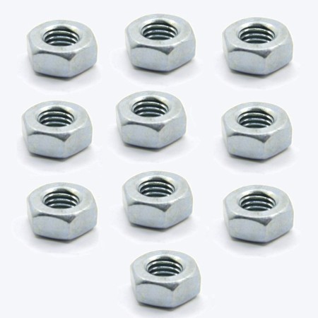 Couronne - Ecrou de Fixation - (x10) - M10 x1.25 - Ecrou Acier 8 - zingué