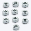 Couronne - Ecrou de Fixation - (x10) - M10 x1.25 - Ecrou Acier 8 - zingué