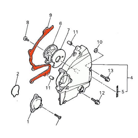 Service Moto Pieces|Carter embrayage - joint - 4FM-15451-00 - FZ750 - FZX750 - GTS1000 - YZF750 - FZR1000|joint carter|23,90 €