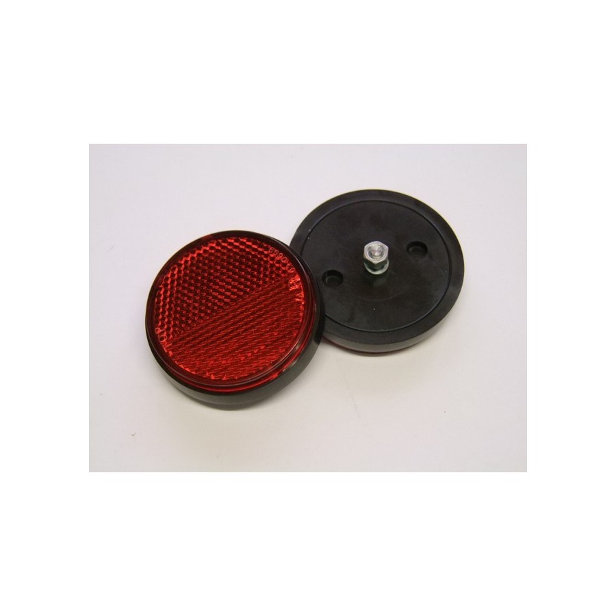 Service Moto Pieces|Reflecteur (x1) - Catadioptre Rouge/Noir - ø60 x M5 a visser|Catadioptre|18,00 €