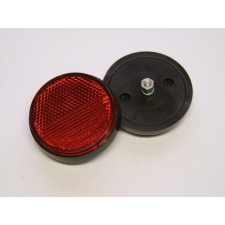 Service Moto Pieces|Reflecteur (x1) - Catadioptre Rouge/Noir - ø60 x M5 a visser|Catadioptre|18,00 €