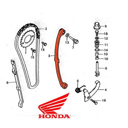 Service Moto Pieces|Moteur - Distribution - Patin Tendeur - CB125 ... - ... - XL125 ...|1977 - CB125 N|119,00 €