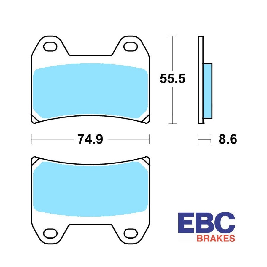 Service Moto Pieces|Frein - Jeu de Plaquettes - EBC - FA143 - Organic|Plaquette|29,90 €