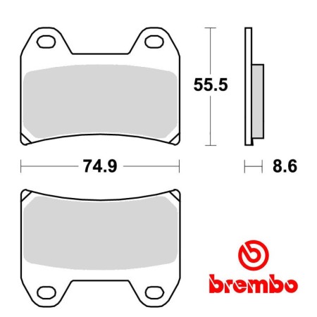 Frein - Jeu de Plaquettes - BREMBO - 07BB1907 - Suzuki - Yamaha - Aprilia - Ducati  - Brembo P4