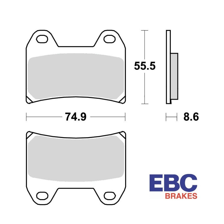 Service Moto Pieces|Frein - Jeu de Plaquettes - EBC - FA-062 Std - Z1300 - KZ1000ST|Plaquette|29,90 €