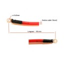 Batterie - Cable Rouge +12v - borne (+) - 16mm2 - long 150mm