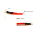 Batterie - Cable Rouge +12v - borne (+) - 16mm2 - long 200mm