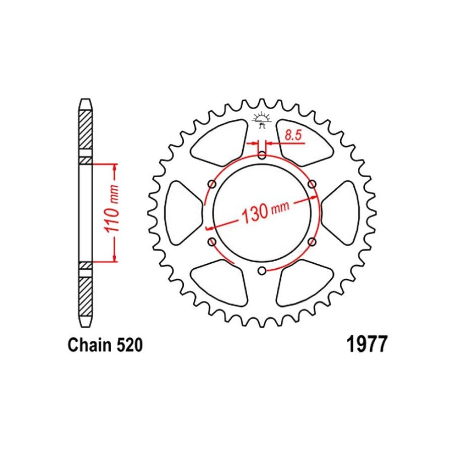 Service Moto Pieces|Transmission - Couronne - JTR - 247 - 520/35 dents|Chaine 520|36,82 €