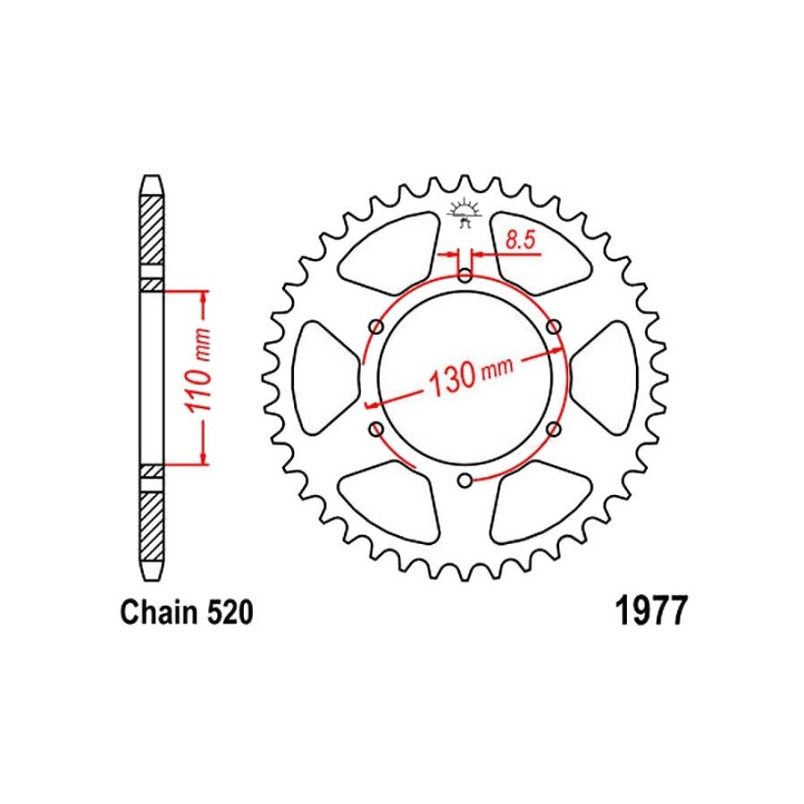 Transmission - Couronne - JTR-1977 - 45 dents Transmission - Couronne - JTR-1977 - 45 dents