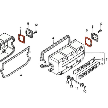 Moteur - Couvercle culasse - joint cache arriere - GL1500