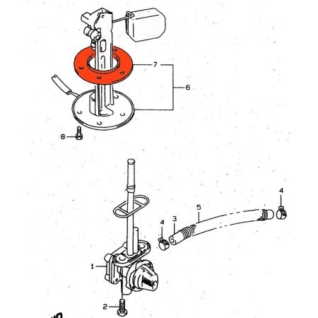 Service Moto Pieces|Reservoir - Joint de jauge a essence - 34825-04F01 - XF650|Kit Suzuki|14,89 €