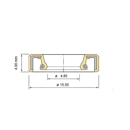 Service Moto Pieces|Compte tour - Joint Spy d'étanchéité - 4.8x15x4.0mm |Joint - Carter|8,40 €