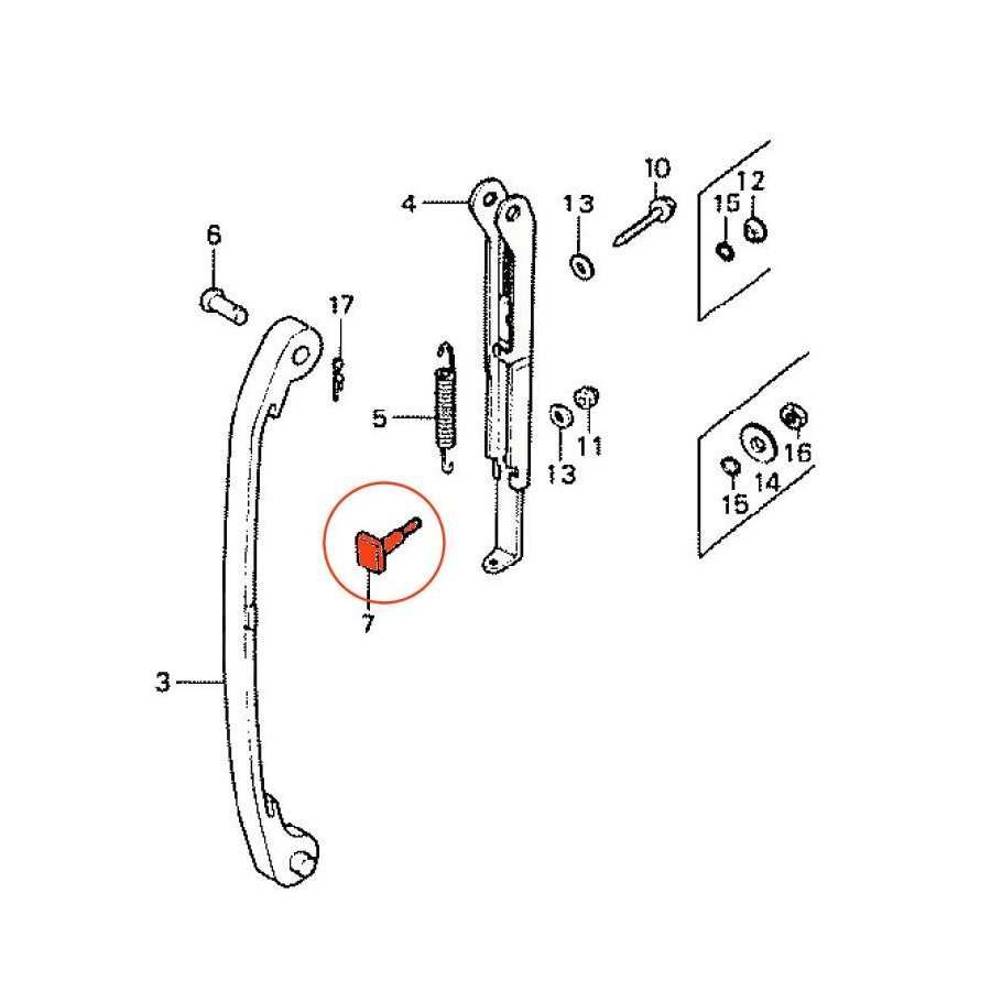 Service Moto Pieces|Distribution - Ressort de Tendeur de chaîne de came - CB750 four K0-7|Distribution|36,00 €