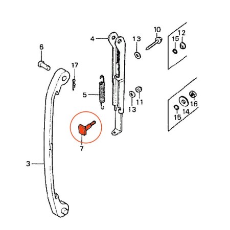 Service Moto Pieces|Distribution - Vis de reglage Tendeur de chaine - CB250N/T - CB400N/T|Distribution|13,20 €