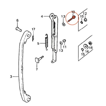 Service Moto Pieces|Distribution - Vis de reglage Tendeur de chaine - CA125 - CB250N/T - CB400N/T|Distribution|4,10 €