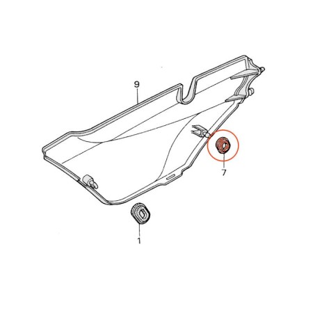 Cache Lateral - Joint caoutchouc de fixation - Silent-bloc - (x1) - CB... CX.. GL..