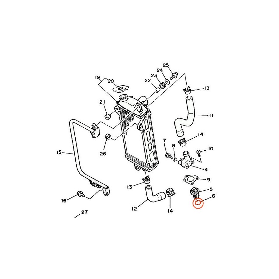 Moteur - Joint Torique - 932-10162-75 - DT125 LC - RD125 LC