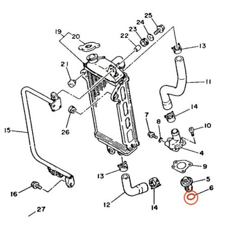 Moteur - Joint Torique - 932-10162-75 - DT125 LC - RD125 LC